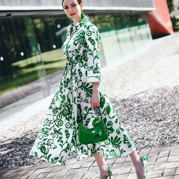 Zara | Dresses | Zara Print Poplin Dress | Poshmark